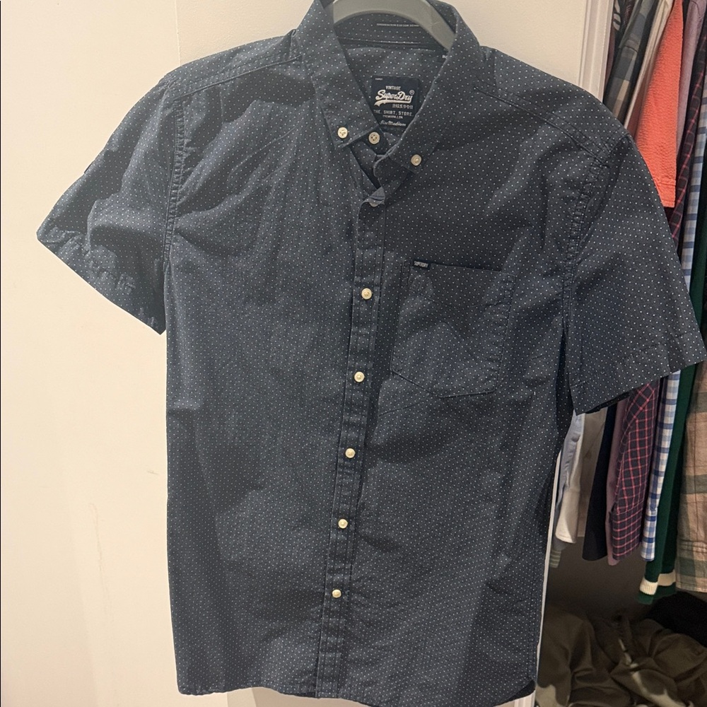 Superdry Navy Men's Button-Down Shirt